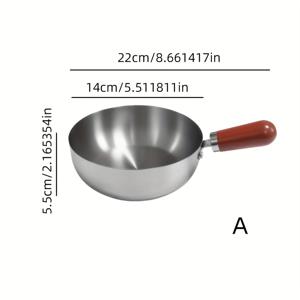 TEMU 1개 미니 스테인리스 스틸 작은 뚱뚱한 냄비, 한 사람 먹는 작은 국수냄비, 내열 손잡이 우유냄비, 직장인, 작은 요리냄비, 가정용 주방, 아침 식사냄비, 작은 프라이팬, 라면 냄비