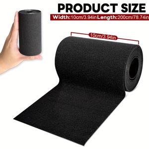TEMU 200cm 길이의 강력 패브릭 수선 테이프 - 바느질 또는 다림질 불필요, 캔버스, 의류, 텐트, 세일 및 보트 커버에 적합한 강력 접착 블랙 패브릭 패치, 찢김, 구멍 및 손상에 대한 비상 수리용