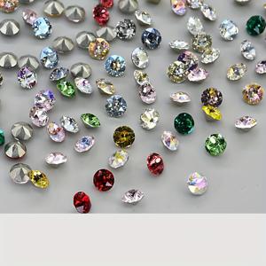 TEMU 50개 반짝이는 라인스톤 - 라운드 드릴 포인트 바닥, 33면 커팅, 아이스 투명, 네일 아트, 주얼리 제작, 폰 케이스 장식, 발 & 손 공예용 - 다용도 반짝이는 장식