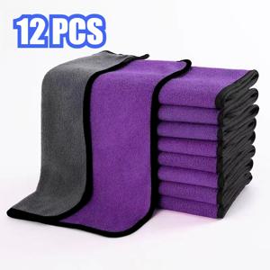 TEMU 노란색, 초록색, 보라색, 분홍색, 파란색의 두꺼운 극세사 차량 워시 타월 12개 세트입니다. /9.84/15.75/23.62인치의 다양한 크기로 제공됩니다. 이 부드러운 타월은 차량 관리 및 세부 청소에 적합하며 차량 관리, 세차 등 다양한 상황에 사용할 수 있습니다.