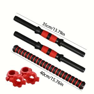 TEMU 7피스 세트: 2개 덤벨 바 + 1개 연장봉 + 4개 너트, 미끄럼 방지 인체공학적 핸들과 교체 가능한 웨이트 시스템이 있는 조절형 홈 피트니스 장비. 근력 운동, 덤벨, 케틀벨, 벤치프레스, 스쿼트에 적합 - 공간 절약형 디자인, 홈짐에 이상적, 보관 및 조립이 쉬움|덤벨|아령|무게조절덤벨