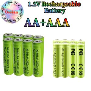 TEMU 8 AA + 8 AAA 3000mAh 충전식 NiMH 배터리 (1.2V) - 휴대용 스피커, 라디오, 비상등, 가전제품, 사무용품용 - 16개 세트