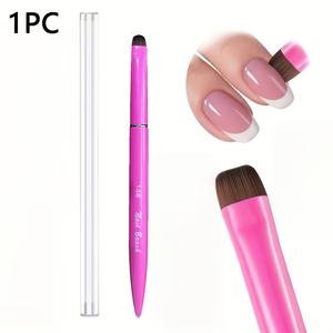 TEMU 3-in-1 프렌치 매니큐어 브러쉬 | 젤 및 아크릴 네일 클리닝 브러쉬 - 정밀한 클리닝 및 초보자를 위한 섬세한 네일 아트 브러쉬, 무향, 디테일한 디자인 및 제작에 적합