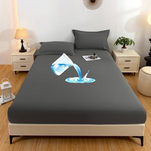 TEMU 부드럽고 피부 친화적인 솔리드 컬러 방수 매트리스 커버|베개커버|이불|매트리스커버