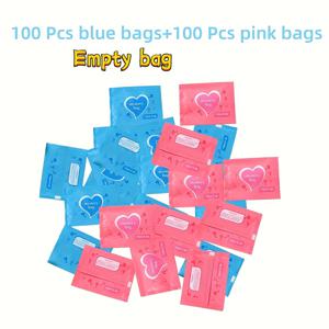 TEMU 100개 미스터리 포장백, 플라스틱 파우치, DIY 주얼리용 빈 백, 수공예품 전시 및 비즈 제작 용품