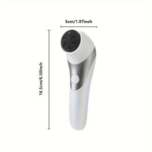 TEMU 휴대용 USB 충전식 듀얼 헤드 전기 발 스크러버 - 두꺼운 피부 광택 및 건성 피부 관리에 적합, 교체 가능한 연마 헤드로 사용하기 쉬움, 10가지 휴일 선물로 완벽한 선택입니다.