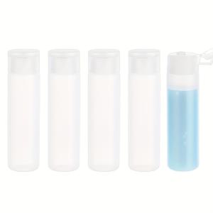 TEMU 리필 가능한 여행용 스퀴즈 병 5개 세트 (20ml/0.67oz) - 액체 화장품, 세면도구, , 샴푸, 토너, 파운데이션용 컴팩트 라운드 샘플 용기 - 손세척 전용, 대량 리필 가능한 미니 병