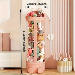 TEMU 1개 - 투명한 귀여운 모양의 인형 수납 사이클린더 111.99cm/142.01cm/172.01cm, 덮개 포함, 플러시 장난감, 장난감, 인형, 수집품을 보관하기에 적합 - 휴대용 방진 디자인, 타원형 현대식 홈 수납 상자, 거실에 적합, 장식용 정리함, 내구성 있는 플라스틱, 가벼운 컨테이너|모루인형|거실장