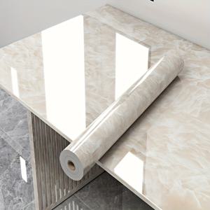 TEMU 주방용 자가 점착 대리석 패턴 벽지, 조리대 및 테이블 상판용 기름 방지 스티커, 가구 리모델링용 방수 타일 벽지