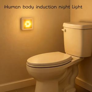 TEMU 모션 센서 무선 편리한 6-LED 벽걸이 조명, 광범위 고감도 감지, 어둠 속에서도 бреться 없이 사용할 수 있는 부드러운 야간 조명. 강력한 접착제, 침대 옆, 복도, 현관, 욕실, 계단, 캐비닛에 적합, 간편한 설치, 독서등/전자책 리더기용 조명 - 스마트 센서 무드등