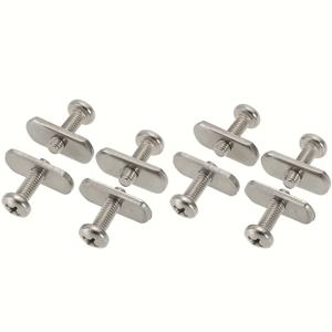 TEMU 4/8pcs 스테인레스 스틸 카약 레일/트랙 나사 및 트랙 너트 하드웨어 기어 마운팅 교체 키트, 카약, 카누, 보트 레일용