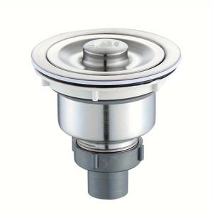 TEMU 스테인리스 스틸 주방 싱크대 배수구 스트레이너 세트 - 탈착식 깊은 및 밀봉 뚜껑 포함 주방 액세서리