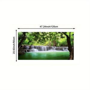 TEMU 프린트 페인팅, 액자 장식 숲 폭포 캔버스 프린트 - 거실, 침실, 욕실, 카페용 장식 벽 예술 - 액자와 함께 완벽한 홈 데코 선물, 방 장식에 적합