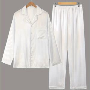 TEMU 캐주얼 남성용 화이트 스몰 더블 롱 슈트