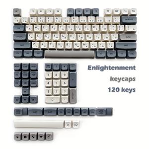 TEMU 120키 인텔리전스 XDA 키캡 PBT 키캡 PBT 염료 승화 XDA MX 스위치용 61/64/68/87/96/104/108 키보드