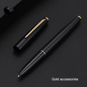TEMU 1개 신제품 진하오 샌드 블랙 만년필, 골드/실버 2종 액세서리, 학생 서예용 잉크펜, 고급 성인용 남녀공용 미세 0.38mm 만년필, 교체 가능한 잉크 , 미적 디자인, 잉크 흡수체 포함, 잉크 미포함, 선물 상자 없음