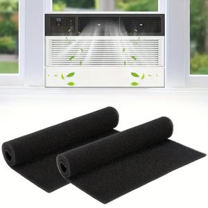 TEMU 2-팩 고밀도 에어컨 폼 필터 패드, 사용하기 쉬운 교체형 에어컨 필터, 가정 및 수족관 사용을 위한 효율적인 공기 여과