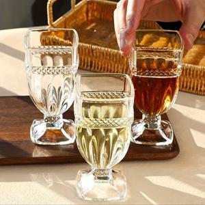 TEMU 두꺼운 고볼 유리잔 세트, 고품질 홈 글라스웨어 - 칵테일, 주류, 아이스크림용