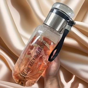 TEMU 1개 발렌타인데이 대용량 고온 저항 유리 티컵, 투명 붕규산 유리 물컵, 음료컵, 차 분리 제조 컵, 가정, 휴대용, 여행에 적합.