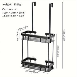 TEMU 1개 AMOICHIC 벽걸이 욕실 선반 샤워젤 홀더 포함 - 헤비듀티 걸이형 선반, 공간절약형 문/창문 프레임 또는 벽걸이 수납대, 욕조/샤워 정리용 (화장품, 설치) - 적합|욕실선반