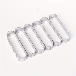 TEMU 6개/12개 스테인리스 스틸 타원형 타트 링 (구멍 포함), 프렌치 과일 타트 링, 구멍 있는 케이크 링, 프렌치 베이킹 케이크 몰드, 베이킹 도구, 주방 용품