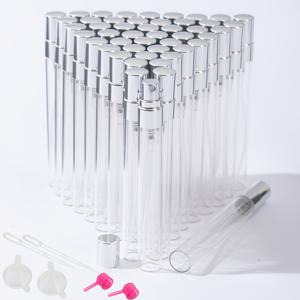 TEMU 50개 5ml & 10ml 투명 유리 향수 분무기 스프레이 병 - BPS 프리, 무향 여행용 컨테이너 남녀 공용