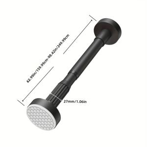 TEMU 1팩, 드릴링 없이 사용 가능한 접이식 옷걸이 봉, 옷장용 옷걸이 지지대