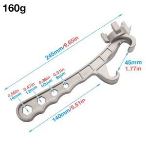 TEMU 1개 Mr 드릴 반동 방지 드럼 오프너 다기능 렌치, 미끄럼 방지 플라스틱 버킷 뚜껑 열기 및 유지 보수용, 내구성 좋은 열기 및 닫기 도구, 1개