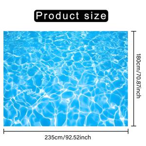 TEMU 1개 폴리에스테르 수영장 배경 배너 - 재사용 가능한 다용도 벽 장식, 포토 부스, 생일, 기념일, 결혼식용 - 실내외 사용 가능, 전기 필요 없음, 수영장 장식
