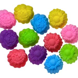 TEMU 데이지와 로터스 실리콘 몰드 세트 12개입, 6가지 색상 포함 - 캔들, 석고 클레이, 수제 비누 및 레진 캐스팅 공예용 3D 디자인