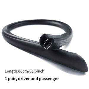 TEMU 2pcs B Pillar Seal Strip, 금속 코어, 탄성 고무, 비훼손, 접착제 없음, 전면, 자동차에 설적으로 적용 가능