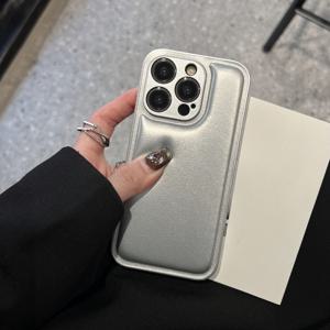 TEMU 휴대폰 케이스 - 아이폰 11, 12, 13, 14, 15, 16 Pro Max용 고급스러운 입체 빵 스타일 텍스처 렌즈 프레임 휴대폰 케이스, 완벽한 보호 및 낙하 방지.