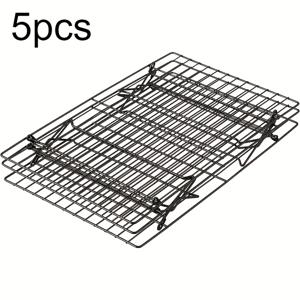 TEMU 탄소강으로 만들어진 5단 쌓을 수 있는 냉각 랙 세트 - 내열성 및 논스틱, 오븐 사용에 안전하고 접이식, 쿠키, 빵, 페이스트리 등을 베이킹하기에 완벽하며 로스팅 및 요리에도 적합 - 필수 내구성 키트