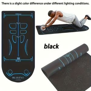 TEMU 복부 롤러 운동 매트, 미끄럼 방지 피트니스 매트, 특대형 방음 무릎 패드 포함, 관절 보호, 복부 요가 바닥 운동에 적합