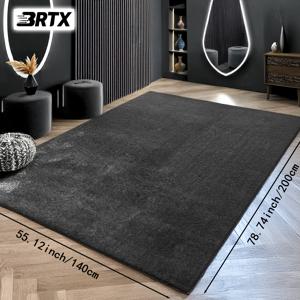 TEMU 1개 럭셔리 단색 고밀도 플러시 카펫 | 딥 그레이, 폴리에스터, 부드럽고, 세탁기 사용 가능, 피부 친화적, 털 빠짐 없음, 방음, 거실, 침실, 복도, 서재에 적합, 모든 계절 및 휴일 장식에 완벽