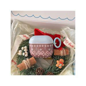 TEMU 레트로 블루 커버 브라운 유럽 및 미국 파스텔 스타일 리본 애플 에어팟 프로2 케이스/에어팟 프로 케이스/에어팟4 케이스/에어팟3 케이스/에어팟2 케이스