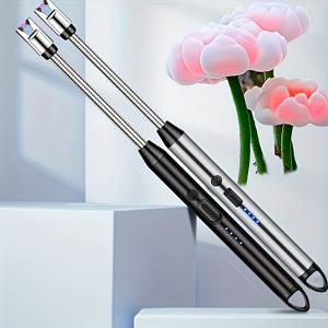 TEMU USB 충전식 아크 라이터 | 양초, BBQ, 캠핑에 적합 | 내구성이 뛰어난 170mAh 리튬 폴리머 배터리를 갖춘 휴대용 주방 도구, 빠른 점화