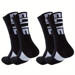 TEMU 2/5켤레 남녀공용 미끄럼방지 그립 스포츠 양말 성인 청소년 축구 농구 야구 럭비 사이클링 러닝 하이킹 테니스 스케이트보드 타월 바닥 통기성