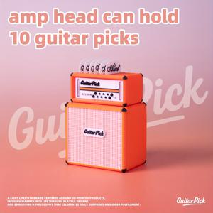 TEMU 앰프 모양의 자석 기타 피크 보관 랙, 피크 보관 상자, 기타, 베이스, 우쿨렐레 피크 및 전기 기타 록 베이스 피크를 위한 음악 선물