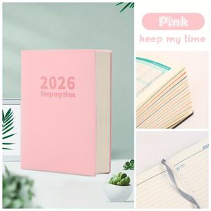 TEMU 2026년 데일리 및 월간 플래너, 찢을 수 있는 페이지, 자가 관리 정리, 학교 및 직장 노트에 적합, 14세 이상 청소년을 위한 이상적인 선물