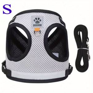 TEMU 2개 세트 고양이와 강아지 목줄, 조끼형 반려동물 가슴 하네스 및 리드, 탈출 방지 펫 하네스 세트, 추수감사절/크리스마스/할로윈 선물