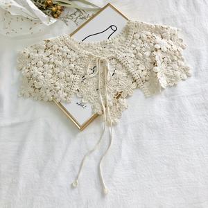 TEMU 여성용 탈부착 가능한 칼라가 있는 윈드 레이스 홀아웃 숄, 다재다능하고 스타일리시한 디자인