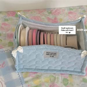 TEMU 새로운 사각 귀여운 핸드메이드 인스타 스타일 데스크탑 수납 상자, 감성 큐브 수납 바구니, 사무실, 욕실 및 주방용 다용도 사각 수납 상자, 화장품 수납 상자, 휴대용 피크닉 바구니 (화장품, 문구류, 스낵 보관)|욕실선반|화장품정리함