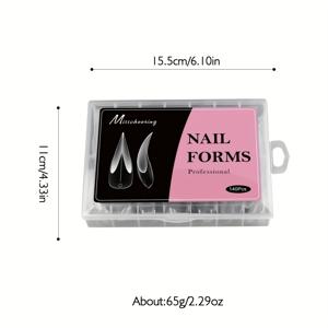 TEMU 전문가용 살롱 & 홈 네일 몰드 - 투명 발레트 모양 매니큐어/페디큐어용 프레스온 네일, 젤 폴리쉬 및 라이트 릴랙스 트리트먼트를 위한 정밀한 풀 커버리지 네일 스티커, 네일 액세서리