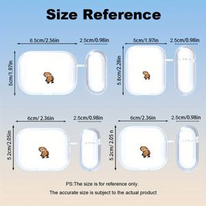 TEMU 카툰 원숭이 패턴 방수 투명 이어폰 케이스 for airpods Pro2/1/2/3/4 세대 국경절, 중秋제, 여름제