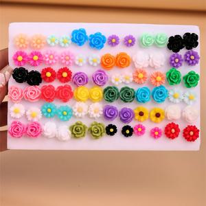 TEMU 세련된 트렌디한 스타일을 선보이는 여성용 새로운 패셔너블한 디자인의 로즈 귀걸이 36쌍 세트