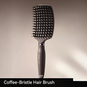 TEMU 1개 벤트 디자인 빗 - 여성, 남성 및 어린이용 젖은/건조 머리 빗, 긴/두꺼운/얇은/곱슬/직모 엉킴 해소, 빠른 건조 & 스타일링 마사지에 적합