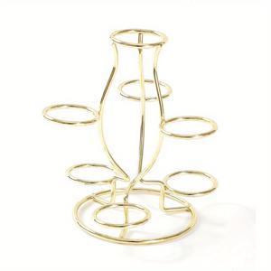 TEMU 볼 공예용 메탈 철제 아트 스탠드, 다중 볼 홀더 및 계란 조각이 있는 창의적인 빈티지 데스크탑 장식품 (비접촉식)