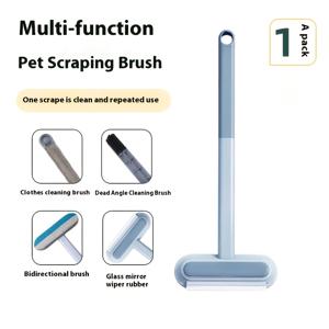 TEMU 다기능 2-in-1 펫 털 청소 브러시 - 세탁 가능 & 재사용 가능, 내구성 있는 연장 핸들로 카펫/소파/고양이 스크래처/안경까지 효율적으로 고양이와 개의 털 제거, 짧은 털과 긴 털의 강아지에게 적합, 집을 깔끔하게 유지