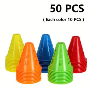 TEMU 축구 및 농구 훈련 장비로 사용 가능한 구멍이 있는 교통 콘 50개